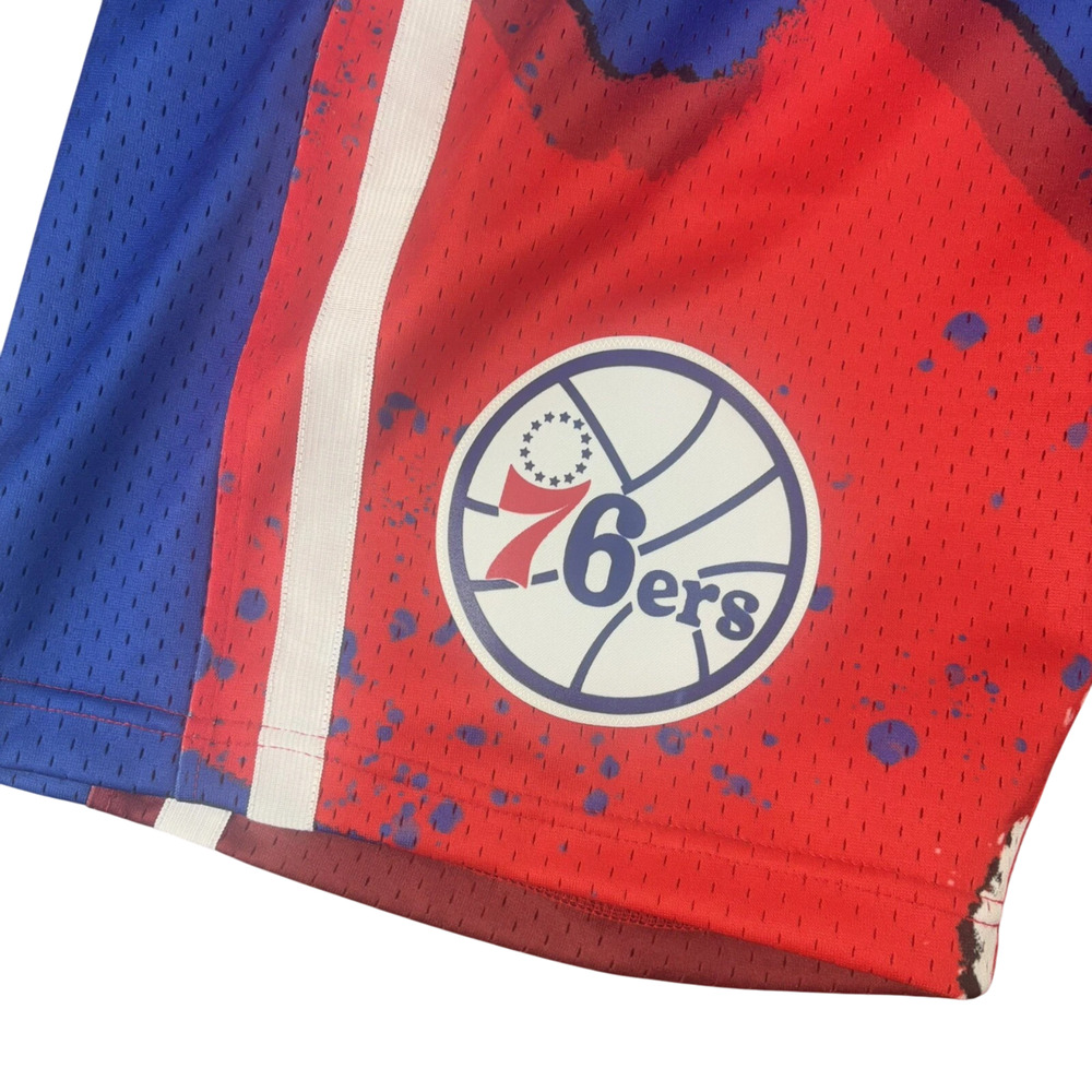 Mitchell & Ness NBA 76ers 1996 Hyper Hoops Swingman Shorts Red Scarlet Men’s L - Picture 8 of 13